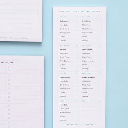 Weekly Cleaning Routine Sticky Notes