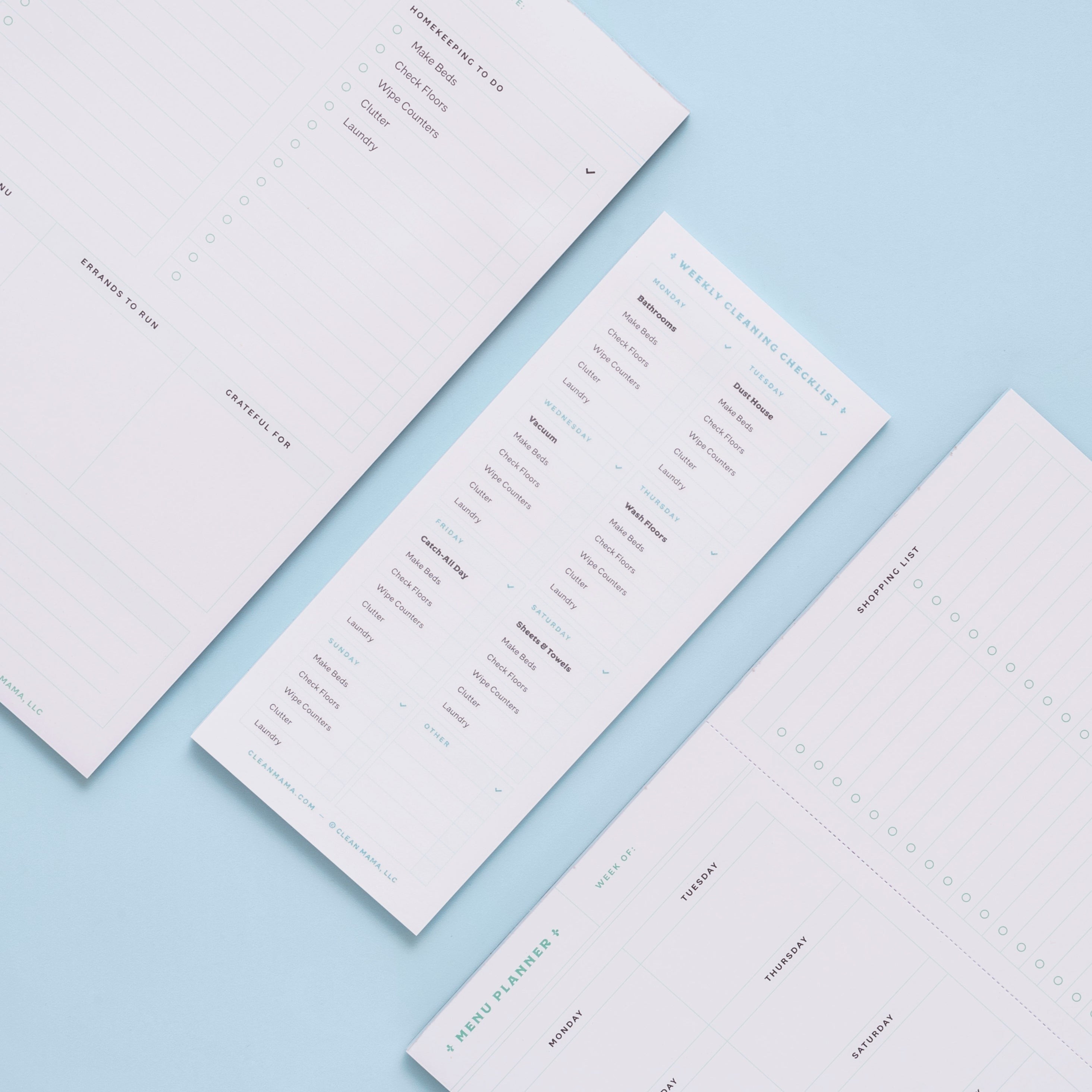 Weekly Cleaning Routine Sticky Notes